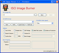 Screen of ISO Image Burner